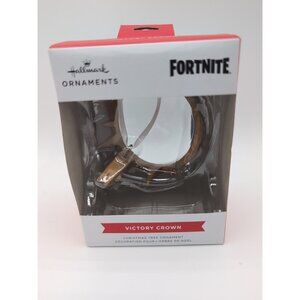 Fortnite Victory Crown 2024 Hallmark Christmas Tree Ornament Epic Games Gold NIB
